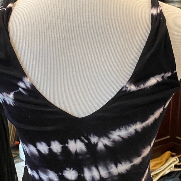 INC International Concepts B/W Tie-Dyed Very Long Maxi Dress - Picture 4 of 7